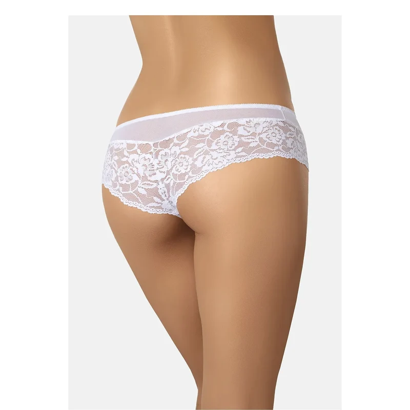 Culottes brésiliennes dentelle florale maille transparente confort sophistiquées lingerie féminine romantique élégance sexy blanc éclatant festonnées douceur ajustement naturel discrétion
