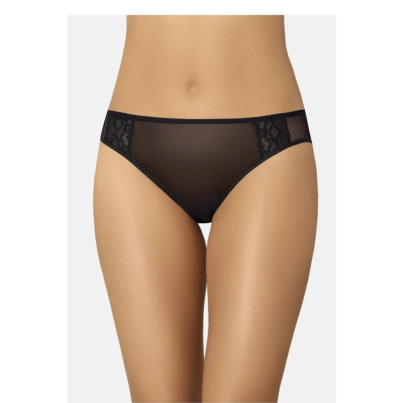 Culottes féminines en dentelle noire classique maille transparente taille basse confort élastique femmes lingerie sexy intime