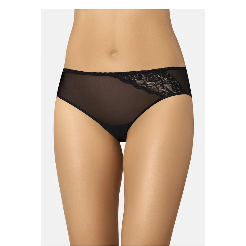 Culotte dentelle noire maille transparente lingerie érotique élégante confortable sensuelle raffinée délicate glamour festonnée bordures florale ceinture élastique maintien