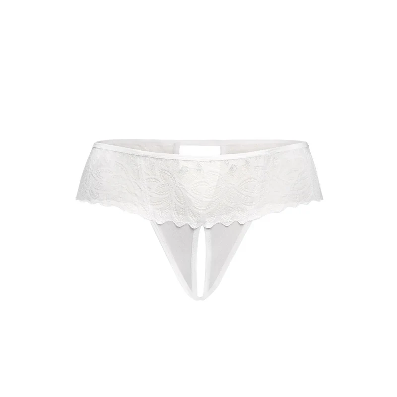 Strings model 220170 Teyli culotte en dentelle blanche motif floral échancré femmes sexy Confidence elegance
