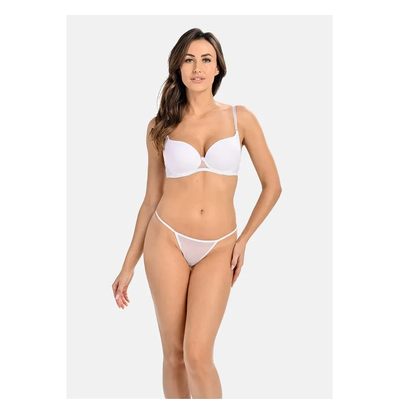strings sexy transparent blanc maille fine douce doublure coton absorbante polyamide élasthanne élastique minimaliste triangle dos bande discrète couture invisible