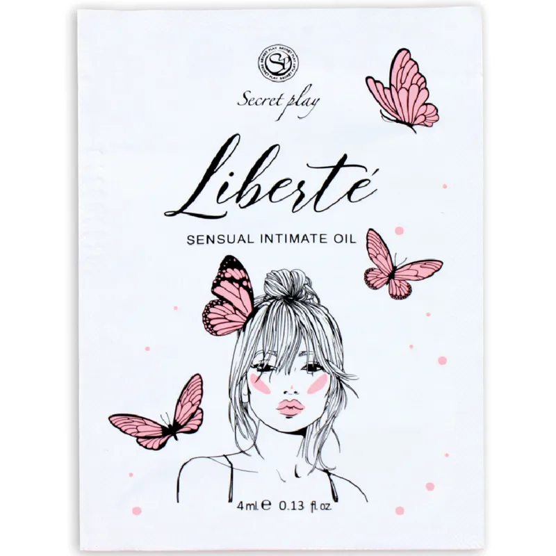 Huile intime sensuelle Secretplay Liberté - Échantillon 4ml - Design féminin - Crème hydratante aphrodisiaque - Usage quotidien