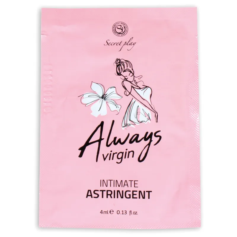 Astringent intime Secretplay Toujours Vierge 4ml design élégant sachet rose floral stimulation plaisir intimité produits bien-être sextoy couple