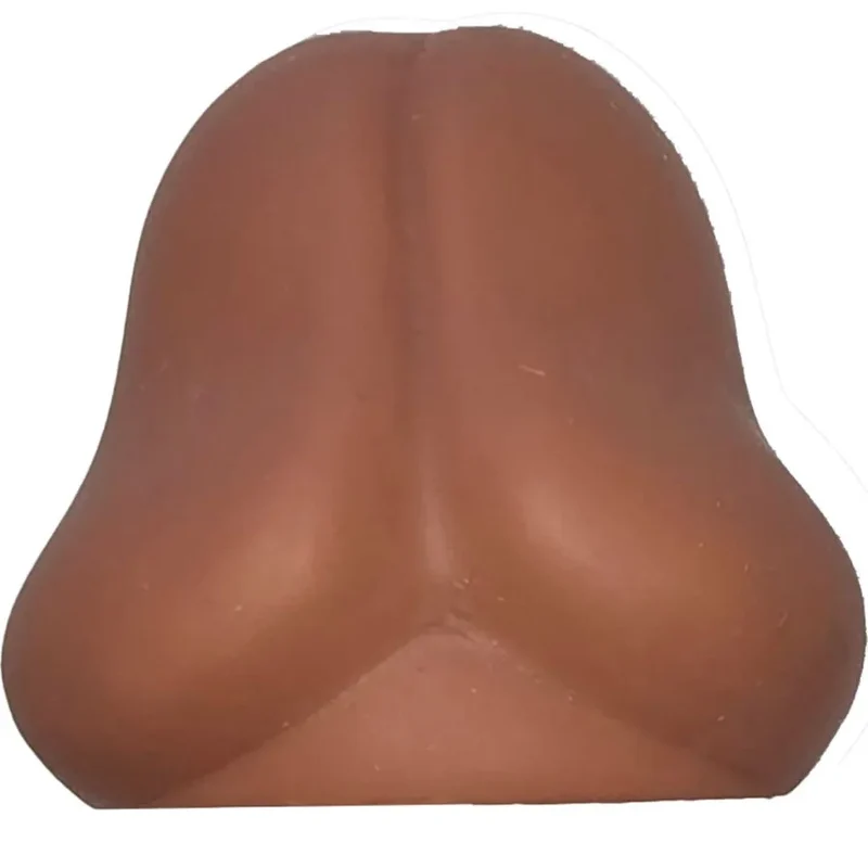 jouet antistress pénis silicone médical hypoallergénique sansBPA doux compact marron réaliste portable discret amusant festif cadeau original audacieux léger