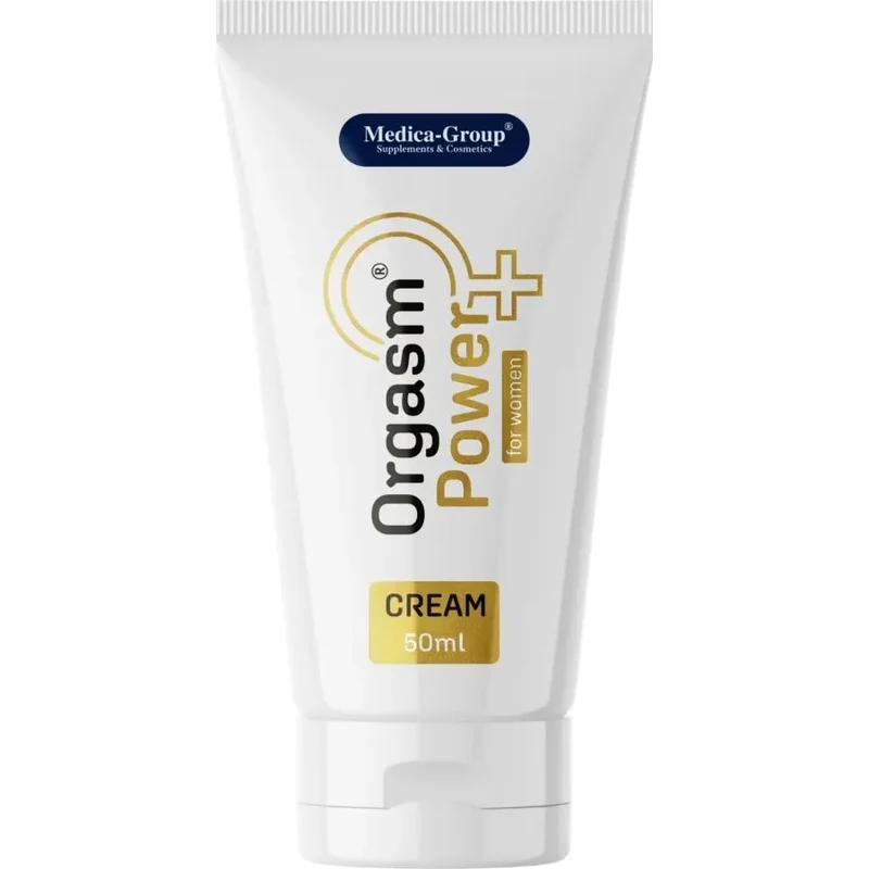 Crème intime Orgasm Power Medica Group pour femmes 50ml intensifie les sensations améliore la satisfaction sexuelle ingrédients naturels tube design moderne discret
