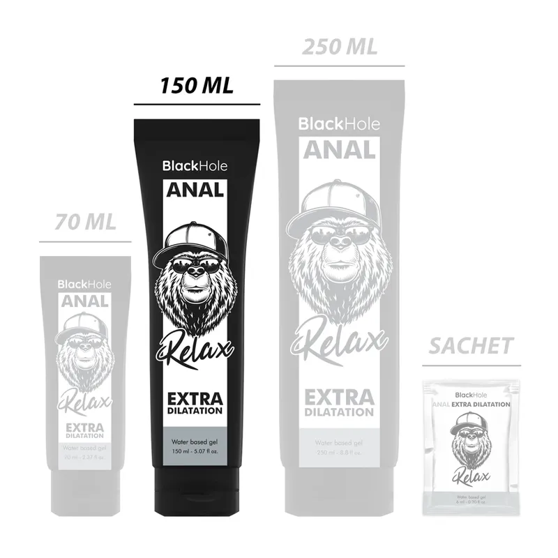 Trou Noir lubrifiant anal formulation aqueuse hypoallergénique extra dilatation confortable relaxant compatible sextoys débutants expérimentés 150ml
