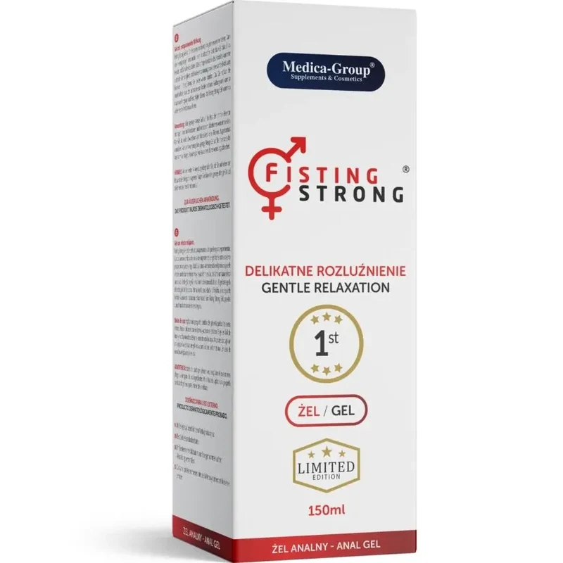 Gel intime anal Fisting Strong 150ml Medica Group détente muscles confort intimité moments intimes plaisir maximal