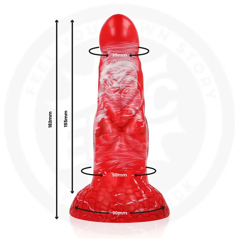Dildo Agnis Crimson Fire Design Enveloppant Érotique Silicone Épais Étanche Discret Couple Passion Intensité