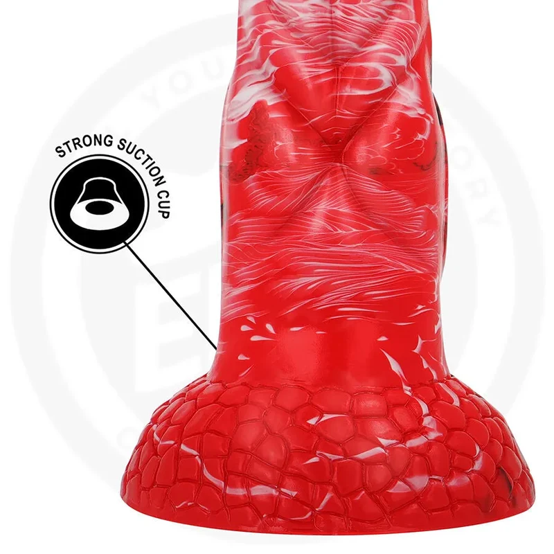 Dildo Agnis Crimson Fire Design Enveloppant Érotique Silicone Épais Étanche Discret Couple Passion Intensité
