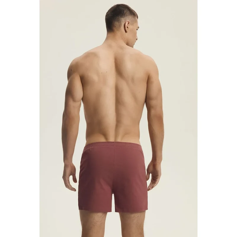 boxer homme confortable coton synthétiques douceur respirabilité élasticité coupe ample ceinture élastique maintien boutons frontaux bordeaux classique sexy