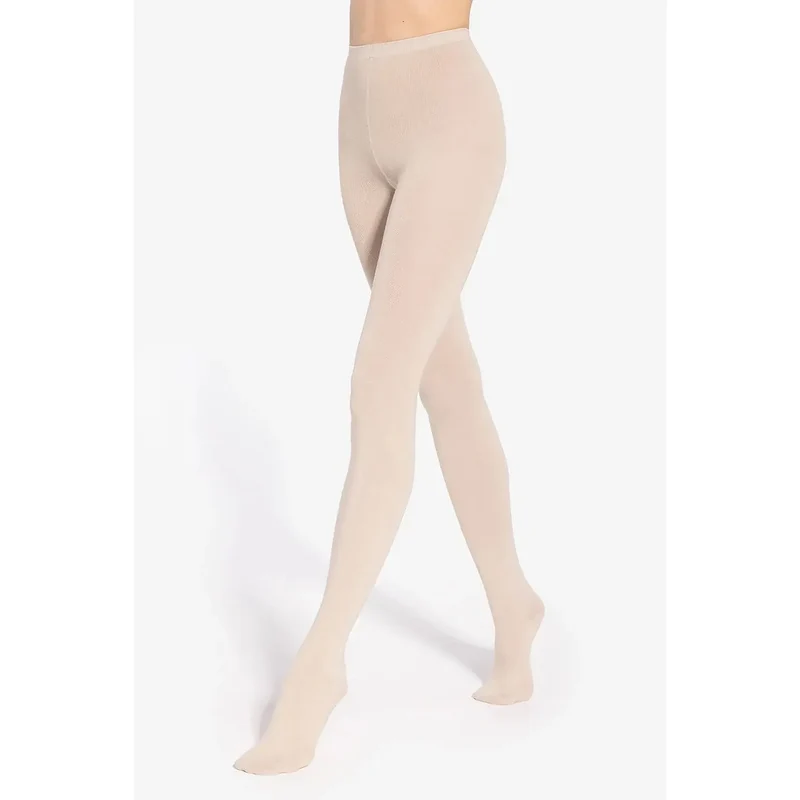 Collant classique couvrant sans couture Celia de Gatta beige élastique confort automne hiver femmes lingerie sexy
