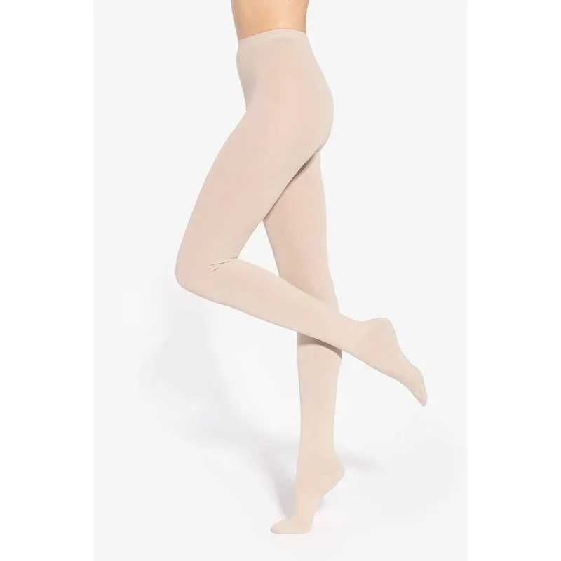 Collant classique couvrant sans couture Celia de Gatta beige élastique confort automne hiver femmes lingerie sexy