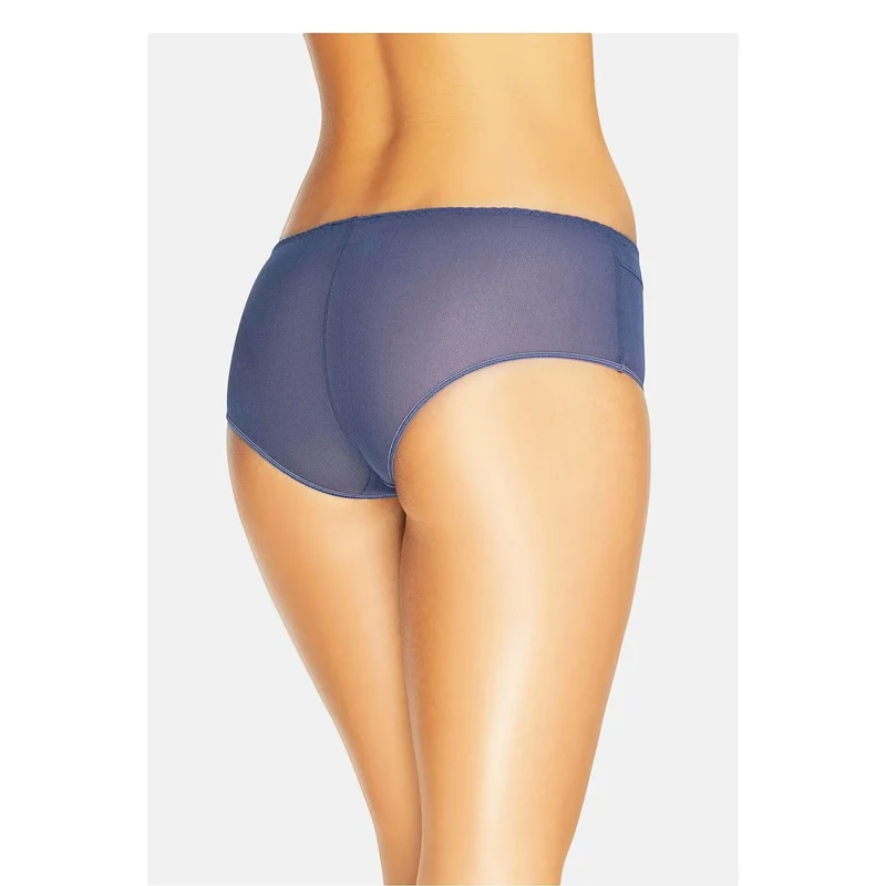 culottes filet bleu marine classiques taille basse ceinture élastique douces confortables transparentes légères respirantes élégantes discrètes épurées sexy