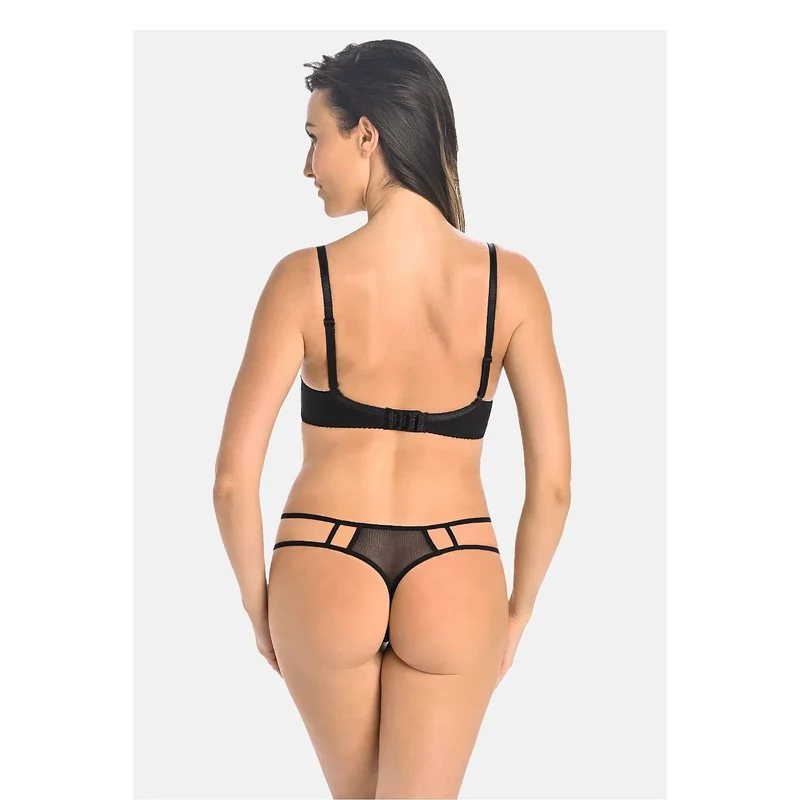 Strings model 220140 Teyli lingerie érotique maille transparente bandes élastiques hanches design géométrique culotte intime élégante