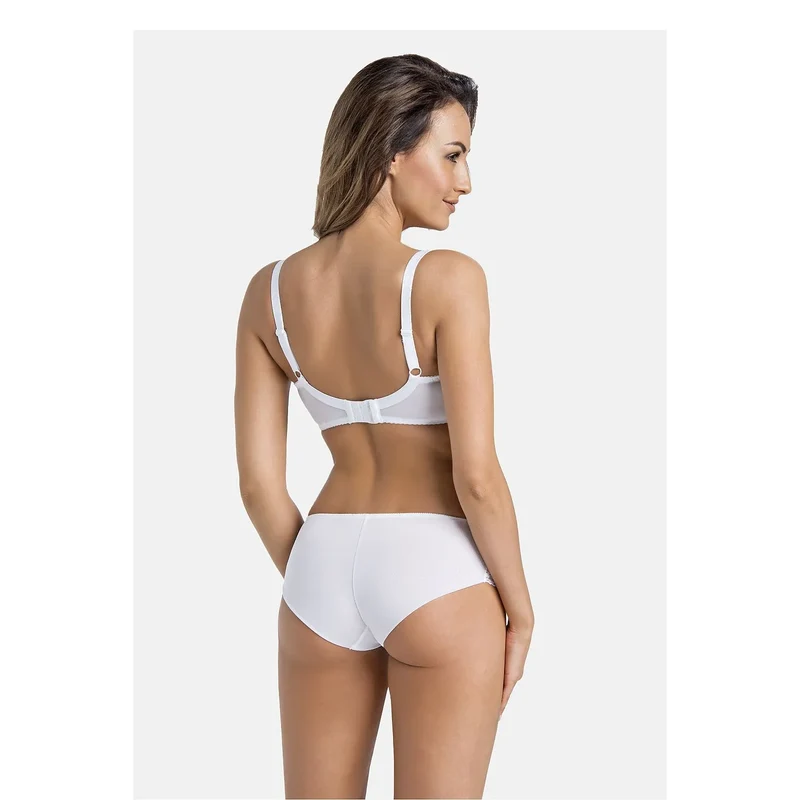 Culotte en dentelle blanche pour femme lingerie élégante dentelle florale tulle transparent coupe échancrée nœud décoratif XSXL
