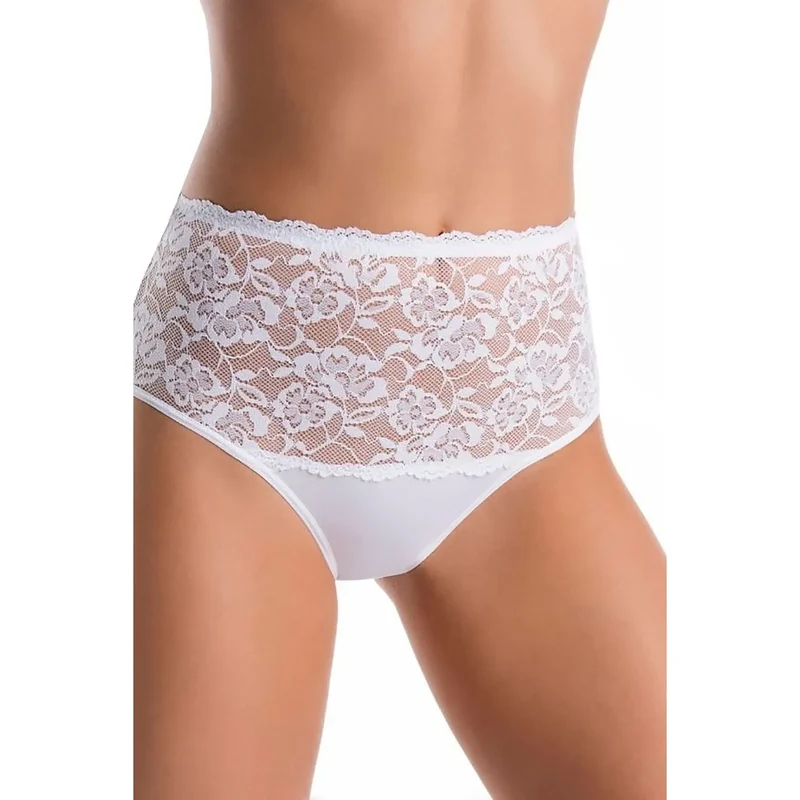 Ensemble de 3 culottes en dentelle Taille haute Finitions élastiques Motifs floraux Lingerie féminine Confort Taille Hanche Matériaux doux