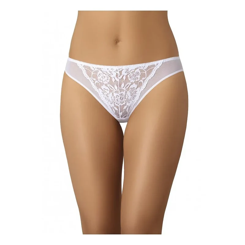 Ensemble de 3 culottes en dentelle Model 182901 Teyli taille basse motif floral sexy lingerie féminine confortable coton doublure