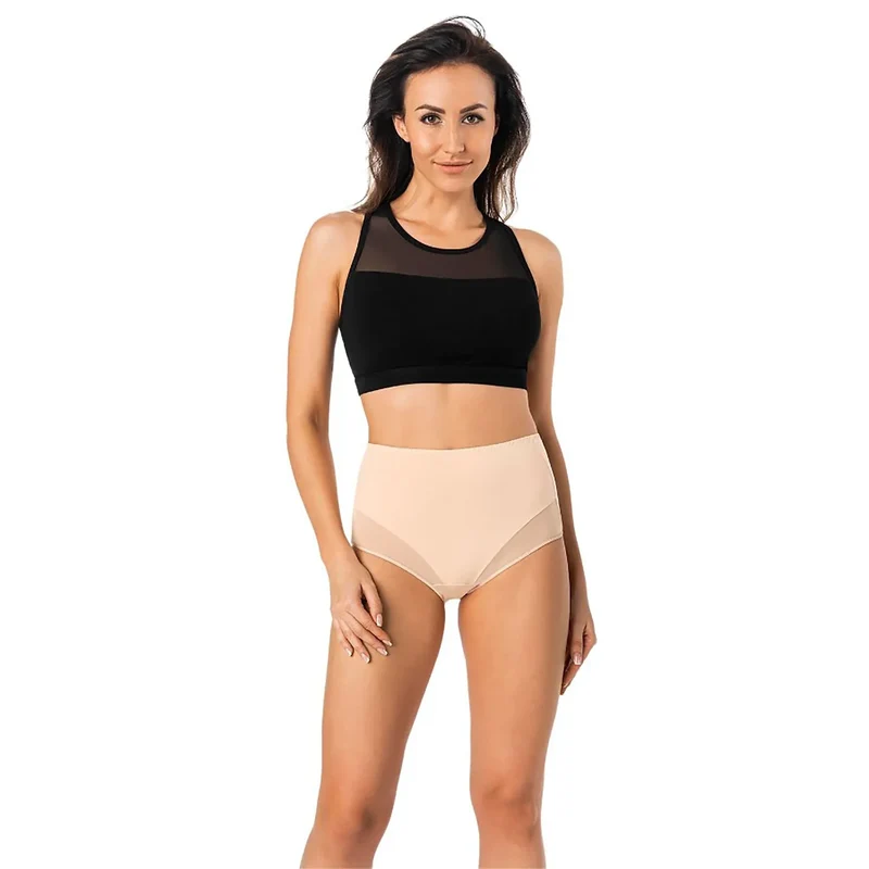 culottes taille haute beige chair sans coutures coton élasthanne confort maintien élastique douceur quotidien lot trois femmes