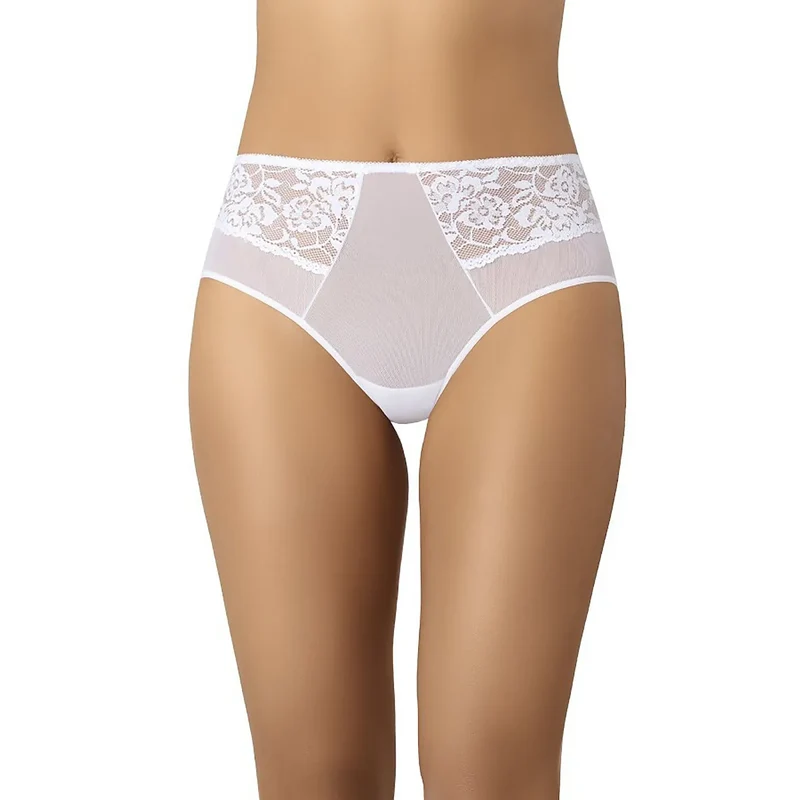Ensemble de lingerie féminine élégante et sensuelle Taille haute Dentelle florale Coton double couche Confort absorption