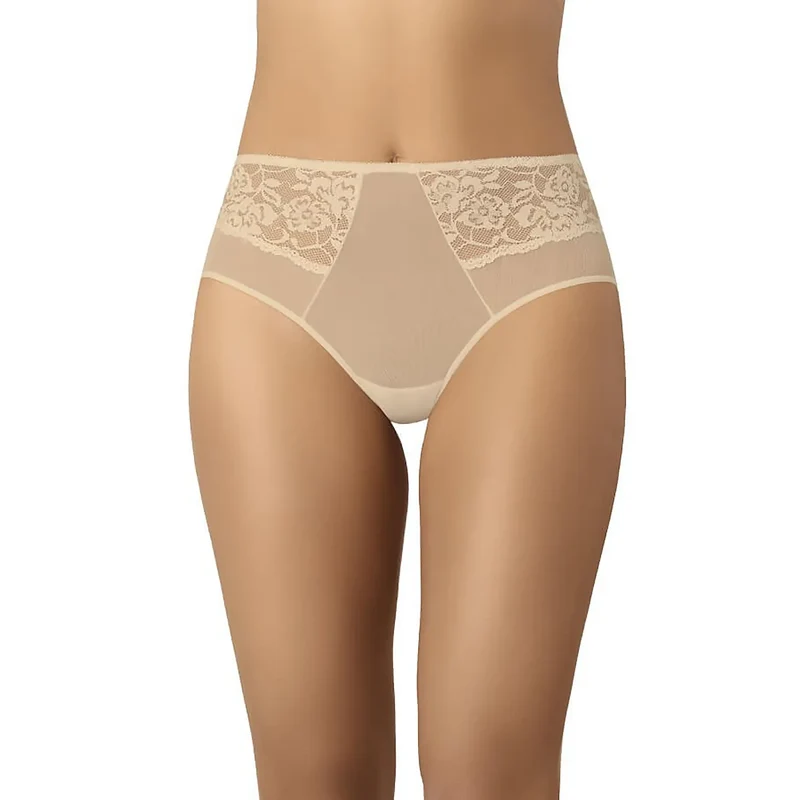 Ensemble de lingerie féminine élégante et sensuelle Taille haute Dentelle florale Coton double couche Confort absorption