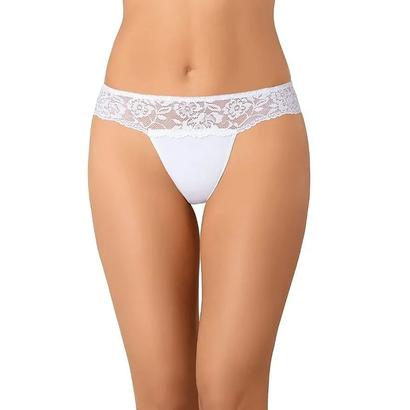 ensemble trois strings dentelle florale délicate sans coutures nylon élasthanne confortable discret invisible multitailles coupe échancrée