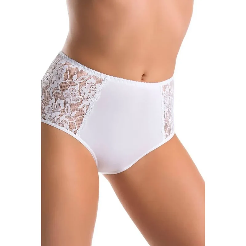 Culottes hautes en dentelle florale pour femme, confort et élégance, lingerie intime féminine, tailles XS à XXXXXL, coton 95% élasthanne 5%, design intemporel