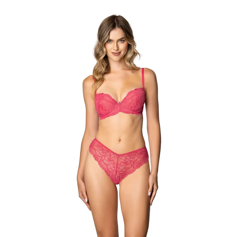soutiengorge rehaussement poitrine galbe volume framboise dentelle délicate bonnets renforcés maintien optimal confort respirant silhouette sublimée féminité sensuelle