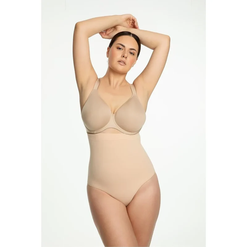 Body gainant Julimex 219152 design élégant sans couture taille haute lingerie confort silhouette sculptée maintien bretelles larges discret invisible