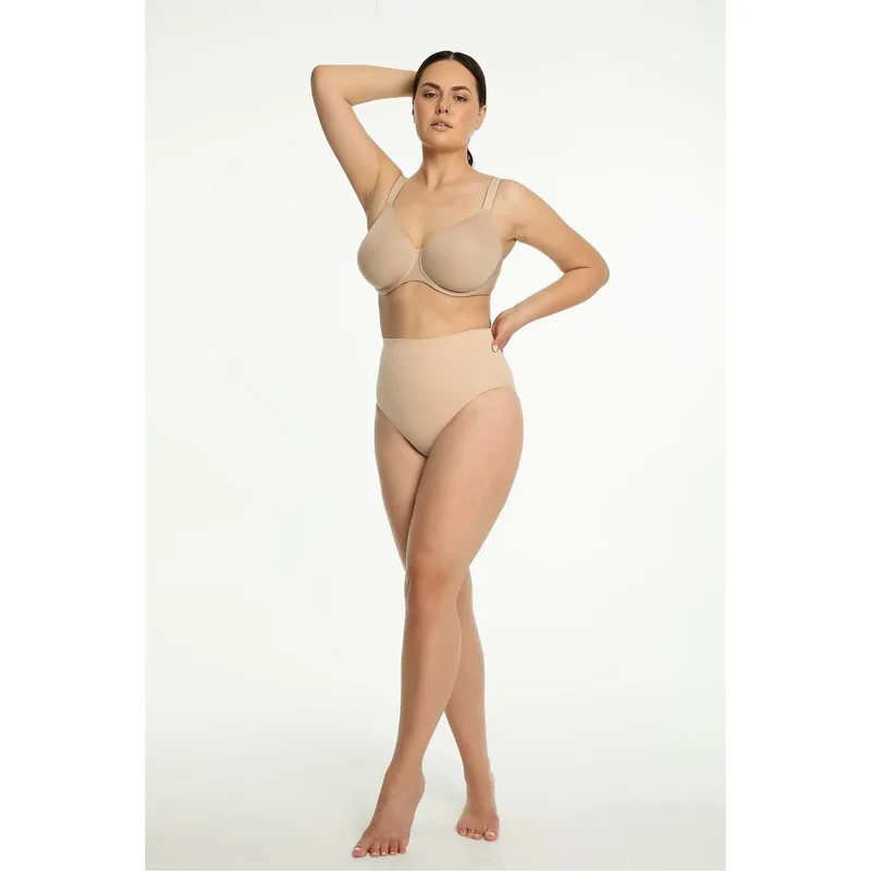 Lingerie Julimex 219151 Set Culottes Haute Taille Seamless soutien-gorge cupple adjustable underwires nude comfort support elegance everyday wear intimate wear women