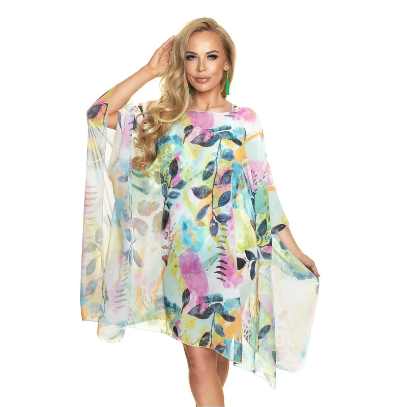 Tunique de plage model 198980 Irall mousseline de soie motifs colorés plage et au-delà séchage rapide Pologne polyester 100 %