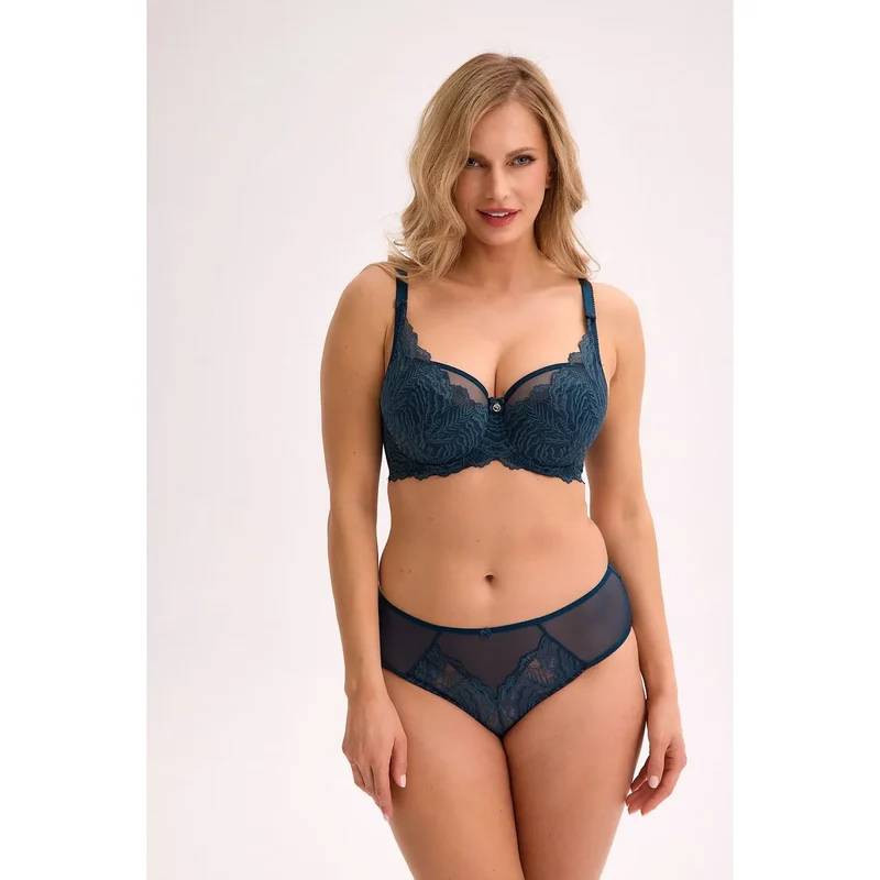 Soutien-gorge semi-rembourré dentelle floral élégance soutien maximal confort tout-en-un lingerie féminine quotidien sécurité discrétion
