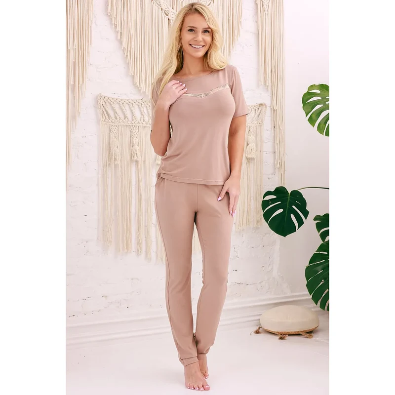Pyjama en viscose Kalimo 218875, confort exceptionnel, 4 coloris, emballage cadeau, lingerie élégante, femmes, nuit, détente, douceur, doux, soyeux, mode, intime