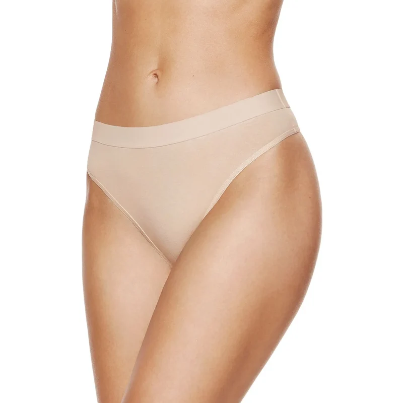 Ensemble de culottes Taille basse en coton 100% Conforturable Femme lingerie basique beige Maintien élastique Design épuré Pologne