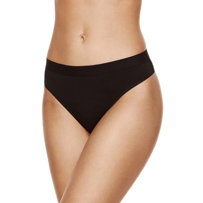 ensemble lingerie trois culottes coton noir confortable quotidien discret sans coutures coupe bikini maintien bande élastique gousset certifié polonais