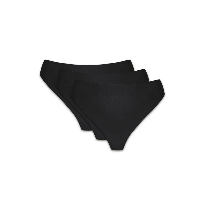 L'ensemble model 219487 Gorteks culottes noires sans couture coton gusset taille basse confort discrétion lingerie féminine