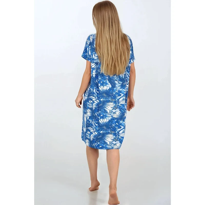 chemise nuit féminine confortable élégante décolleté semi circulaire coupe ample tissu doux respirant élastique hypoallergénique cadeau idéal détente sommeil