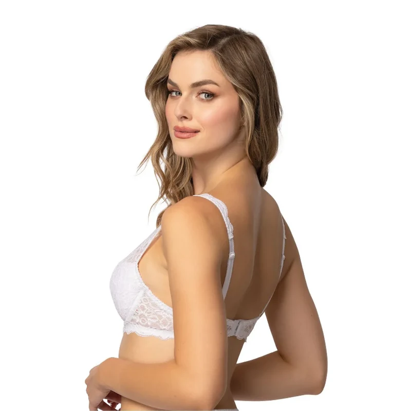 Ensemble lingerie raffinée dentelle floral soutien-gorge rembourré culotte taille haute confort élégance féminine lingerie sexy intime