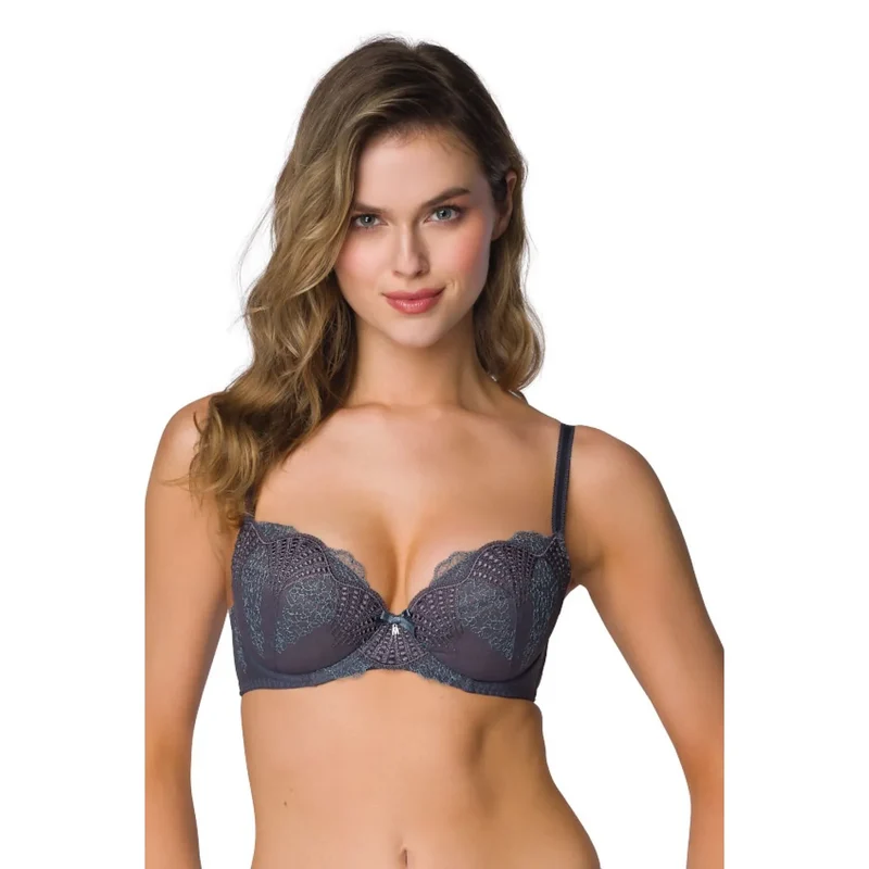 Soutien-gorge push-up en dentelle avec culotte taille haute Melisande - Lingerie fine élégante et confortable pour tous les jours et occasions spéciales