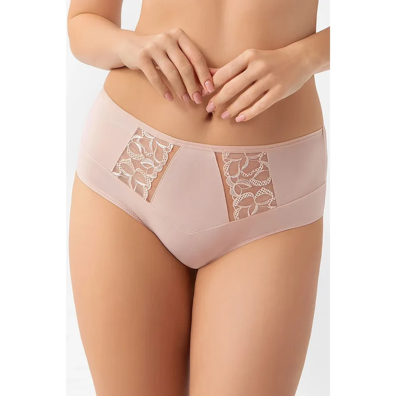 Culottes Gorsenia Lingerie 216149 design classique dentelle microfibre couleur nude confort ajustement parfait maintien hygiène boîte élégante