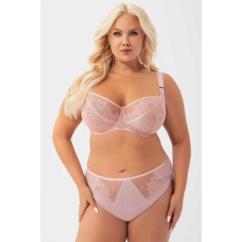 Soutien-gorge Gorsenia Soft model 216142 lingerie confortável plus-size tissu doux maintien naturel sans armatures finitions soyeuses