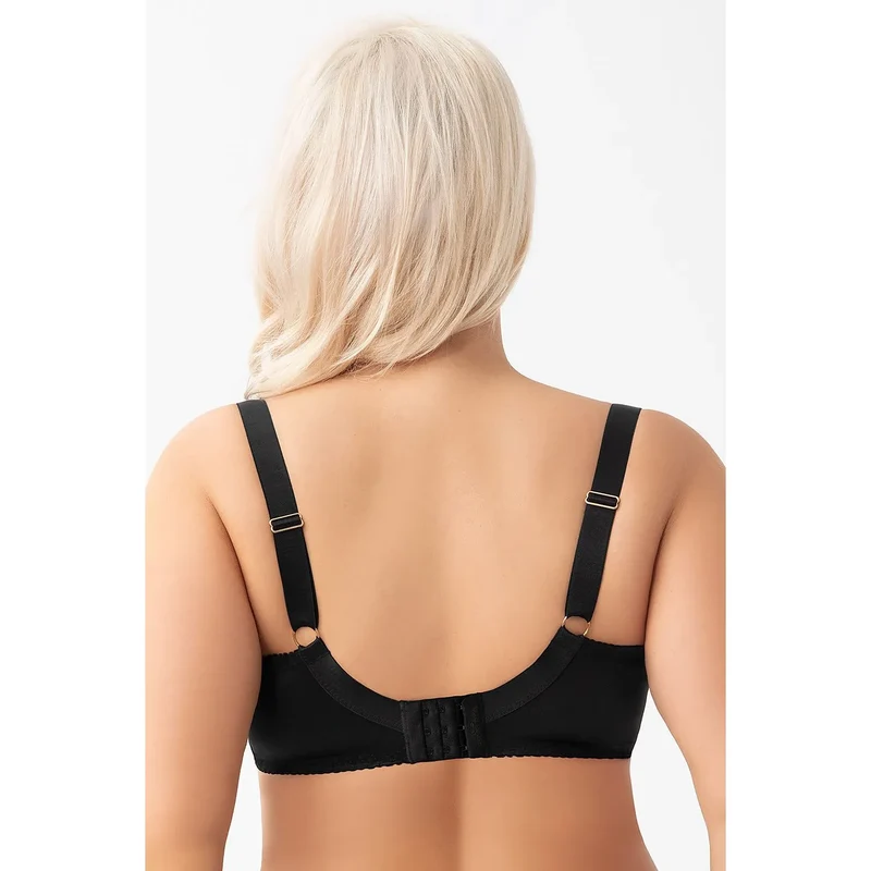 soutien gorge Gorsenia modèle 216136 maintien bonnets dentelle transparente motifs floraux opaque armatures bretelles ajustables confort poitrine généreuse élégance métallique