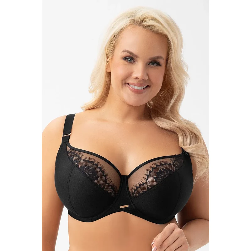 soutien gorge Gorsenia modèle maintien optimal armature bonnets pleins dentelle résille bretelles épaisses réglables coutures plates discrétion confort