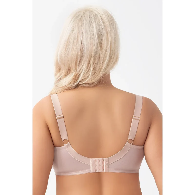 Soutien-gorge Gorsenia soft model 216134 beige confort élégance dentelle résille jeunes filles maintien poitrines généreuses