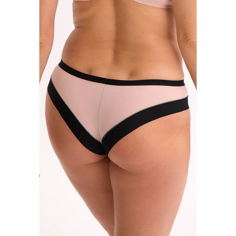 Culottes brésiliennes model 216008 Gaia motifs floraux noirs tissu élastique confort invisibilité lingerie féminine sexy ajustement parfait maintien sûr