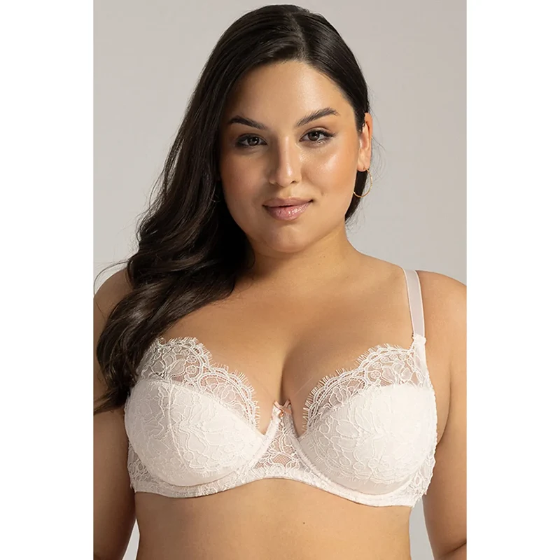 Soutien-gorge élégant pour poitrine généreuse dentelle floral soutien renforcé bretelles ajustables lingerie féminine sexy Ava 215997
