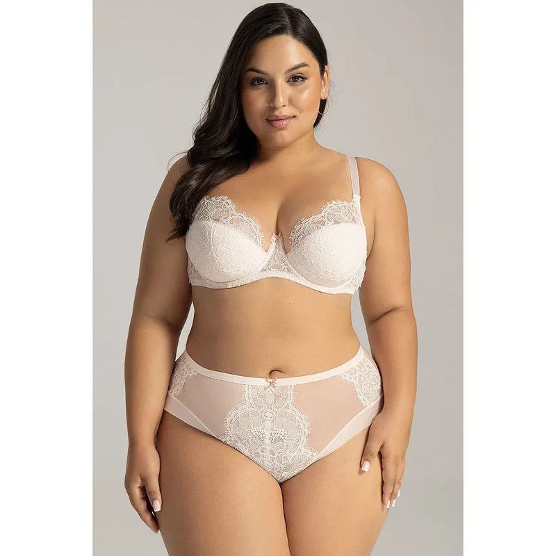 Soutien-gorge élégant pour poitrine généreuse dentelle floral soutien renforcé bretelles ajustables lingerie féminine sexy Ava 215997