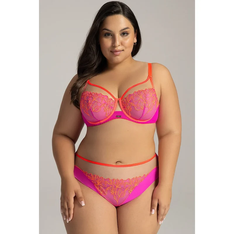 Soutien-gorge soft Ava à armatures sous-cups broderie florale couleurs vives maintien parfait lingerie féminine sexy