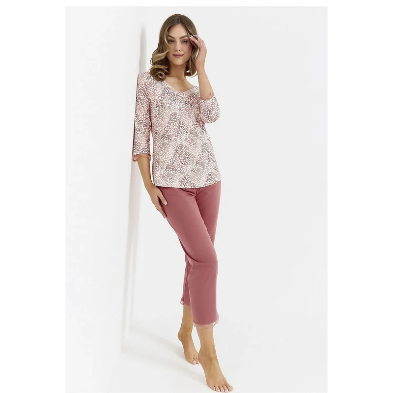 Pyjama femme confortable élégance dentelle motif floral Cana model 215757 lingerie détente intime nuit romance