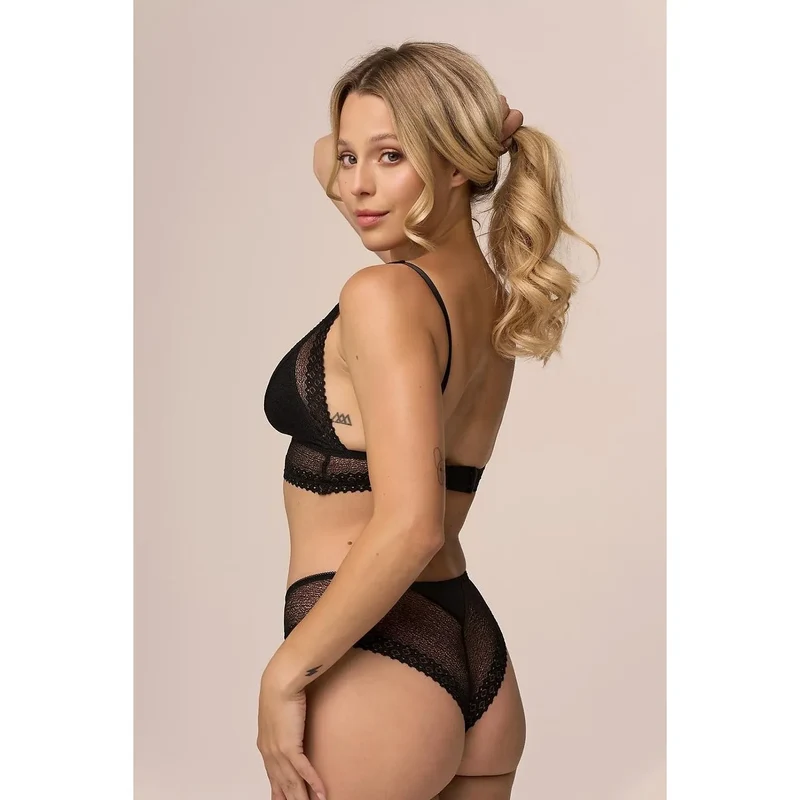 Culottes brésiliennes dentelle noires haute taille soutien-gorge ajustable Babell lingerie sexy féminine elegance confort occasion spéciale