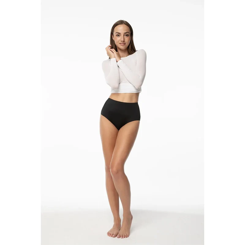culotte brésilienne Julimex taille haute matière douce extensible maintien discret invisible ceinture plate coutures plates doublure avant silhouette sublimée minimaliste